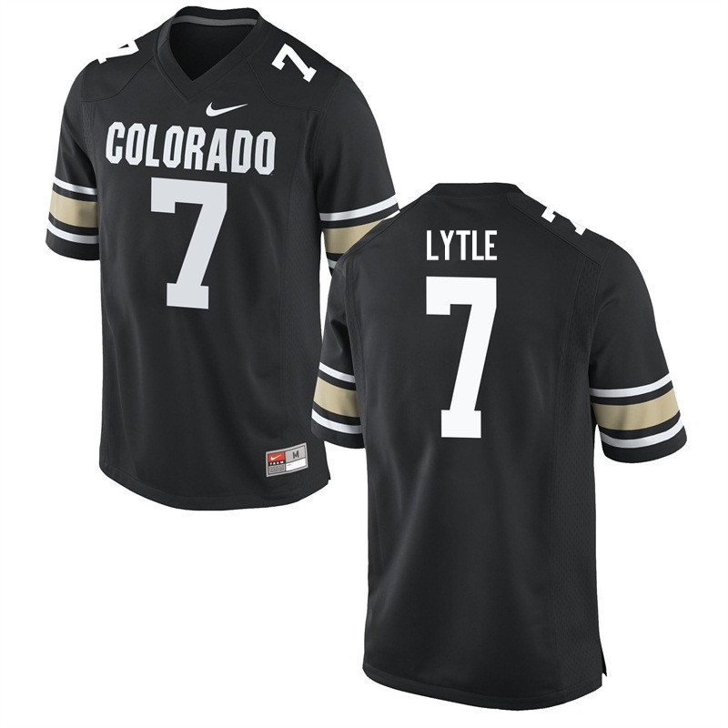 Men #7 Tyler Lytle Colorado Buffaloes College Football Jerseys Sale-Home Black
